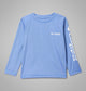 Vivid Blue Heather, White Logo