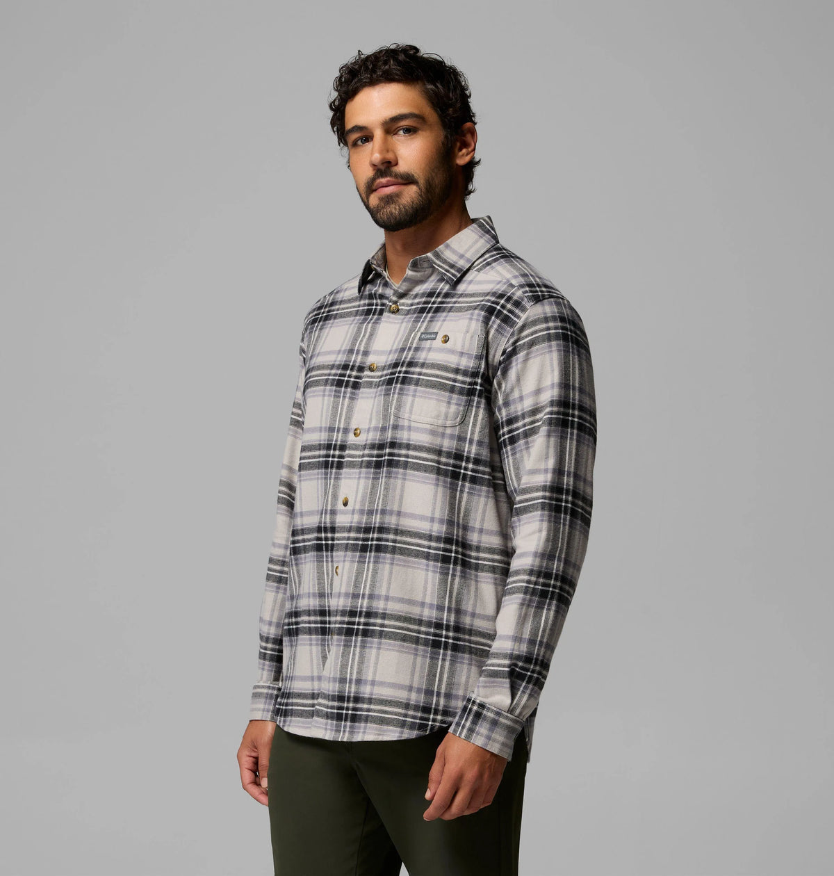 Flint Grey Texture Plaid