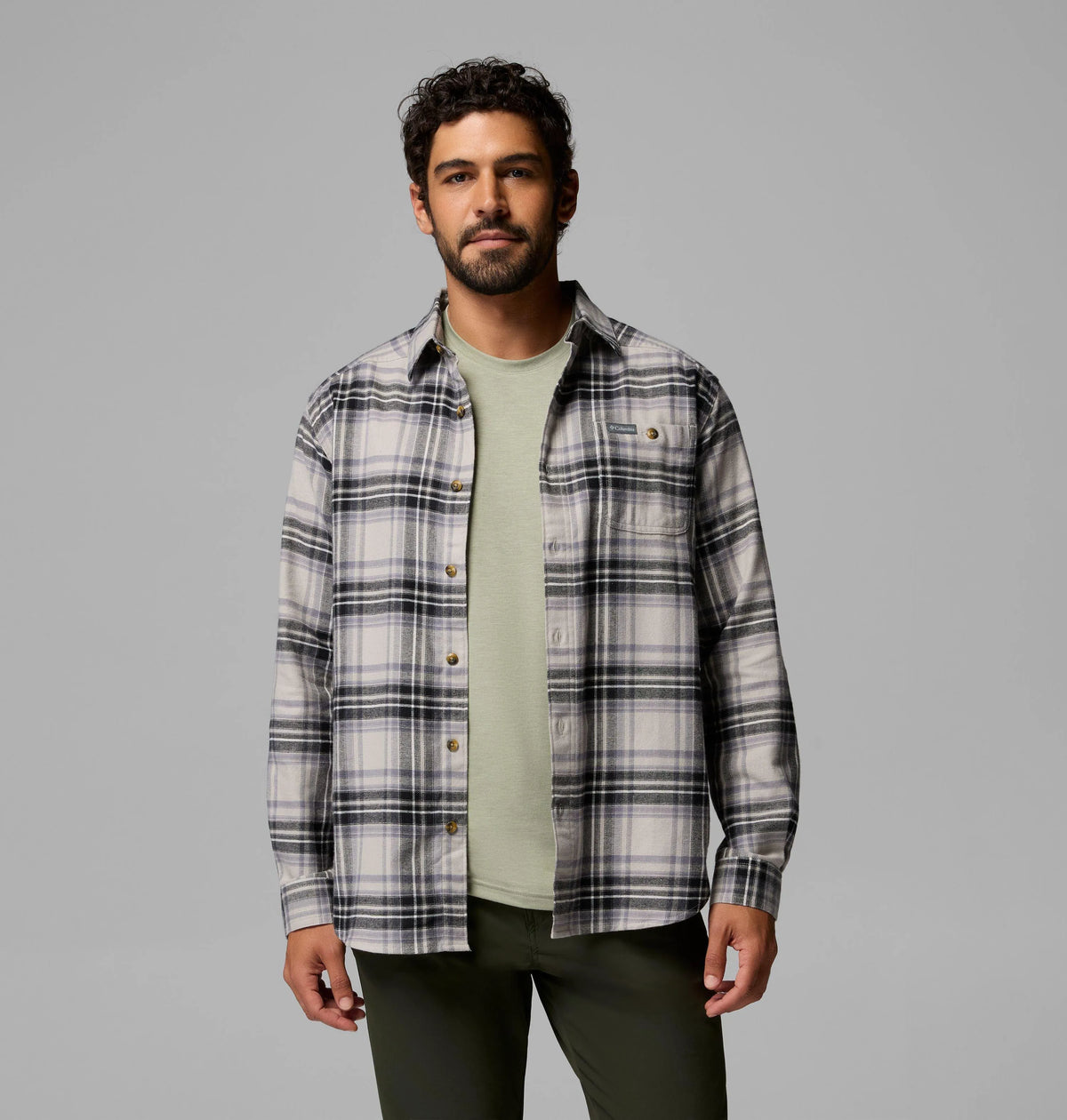 Flint Grey Texture Plaid
