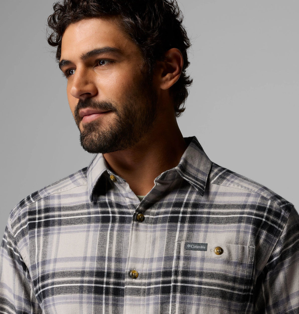 Flint Grey Texture Plaid