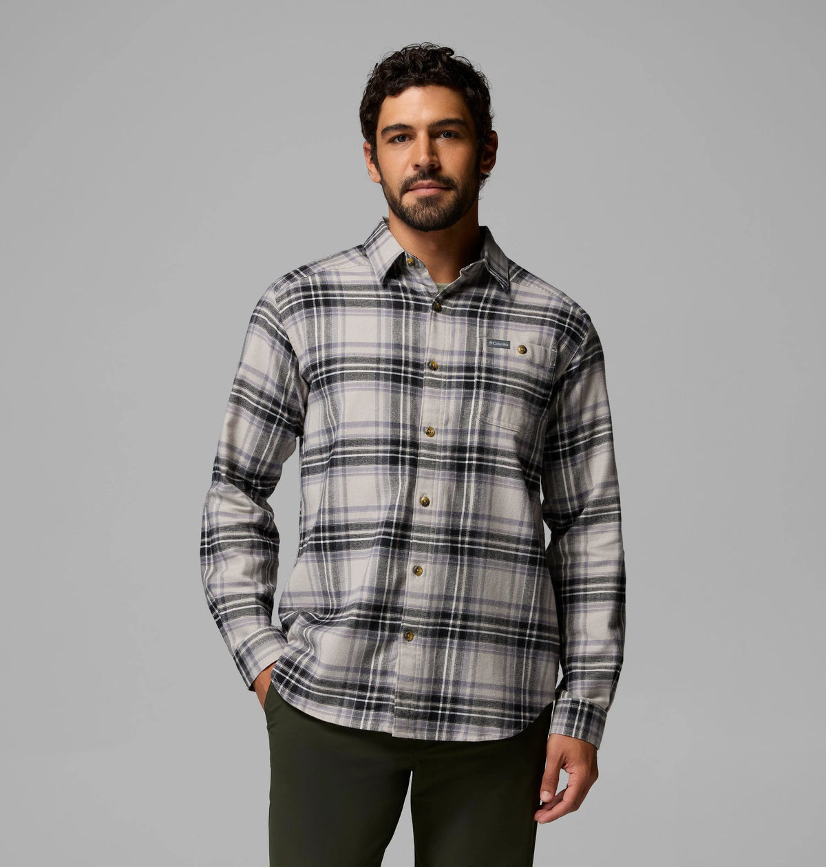 Flint Grey Texture Plaid