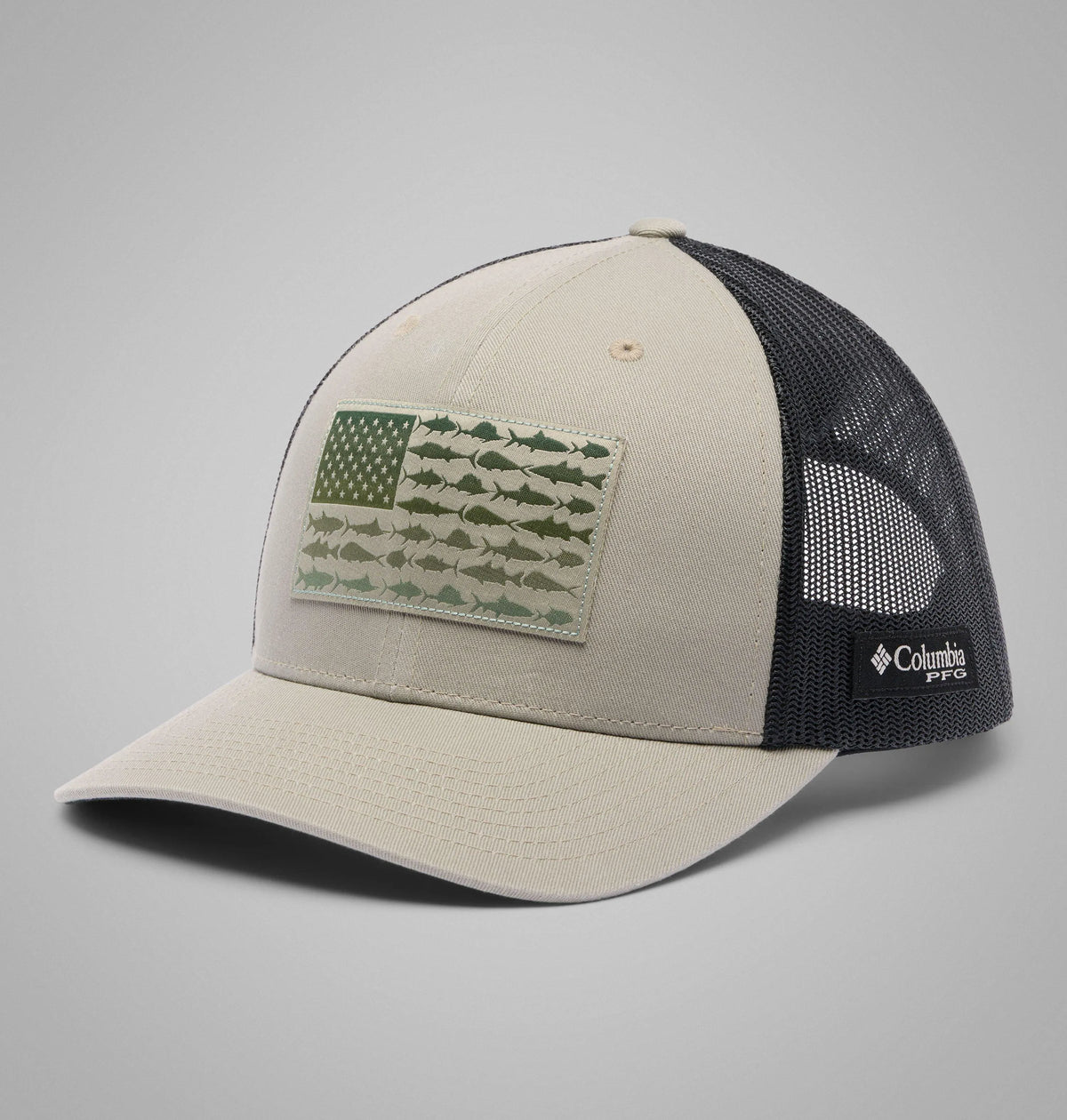 Grey Green, Black, Fish Flag