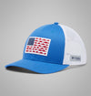 Vivid Blue, White