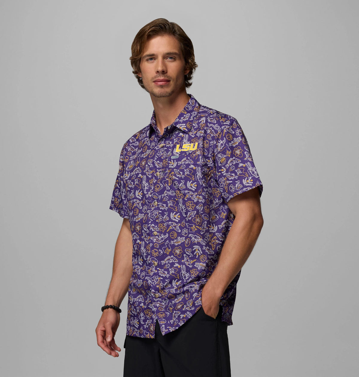 LSU - Vivid Purple Livin Print
