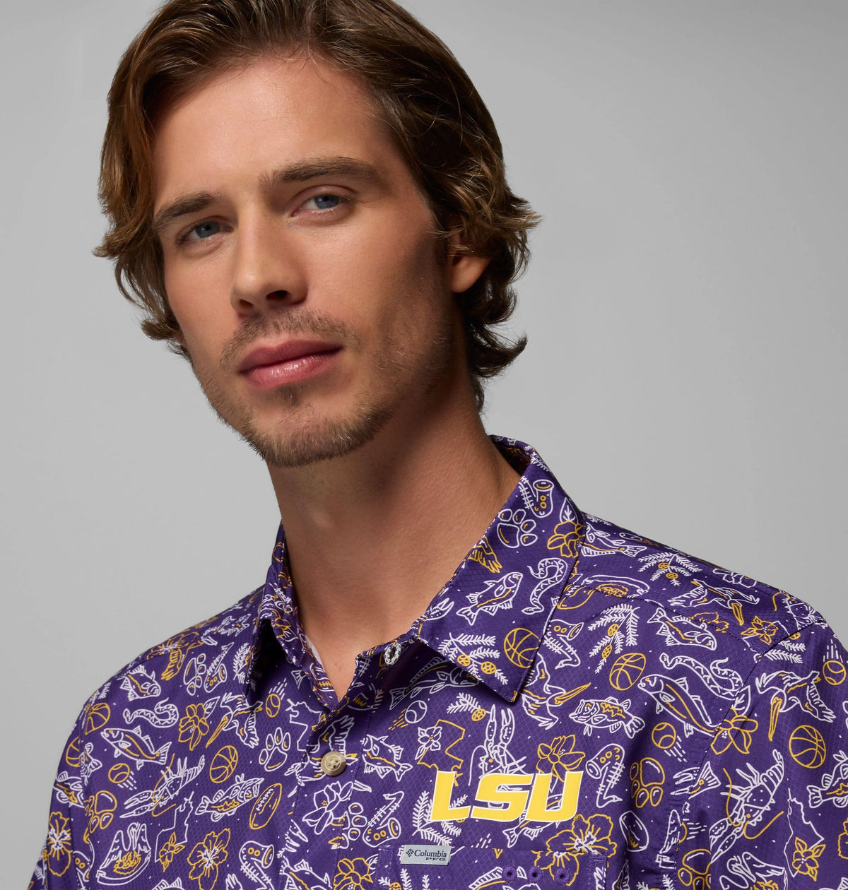 LSU - Vivid Purple Livin Print