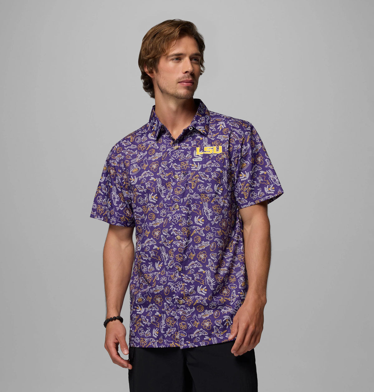 LSU - Vivid Purple Livin Print
