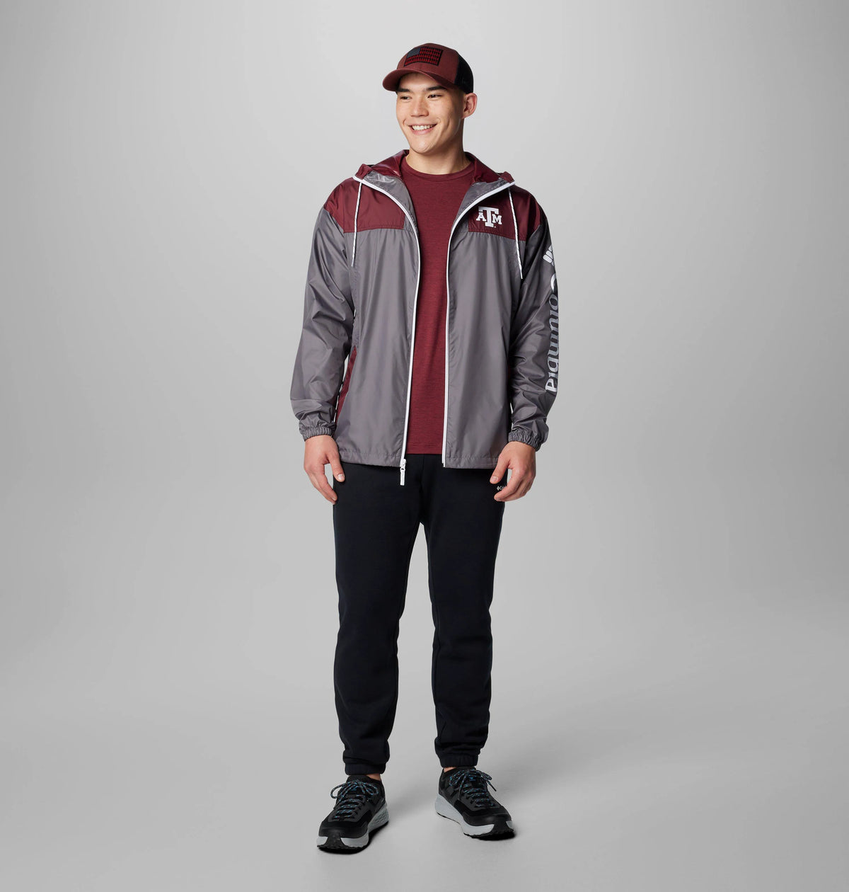 TAM - City Grey, Deep Maroon