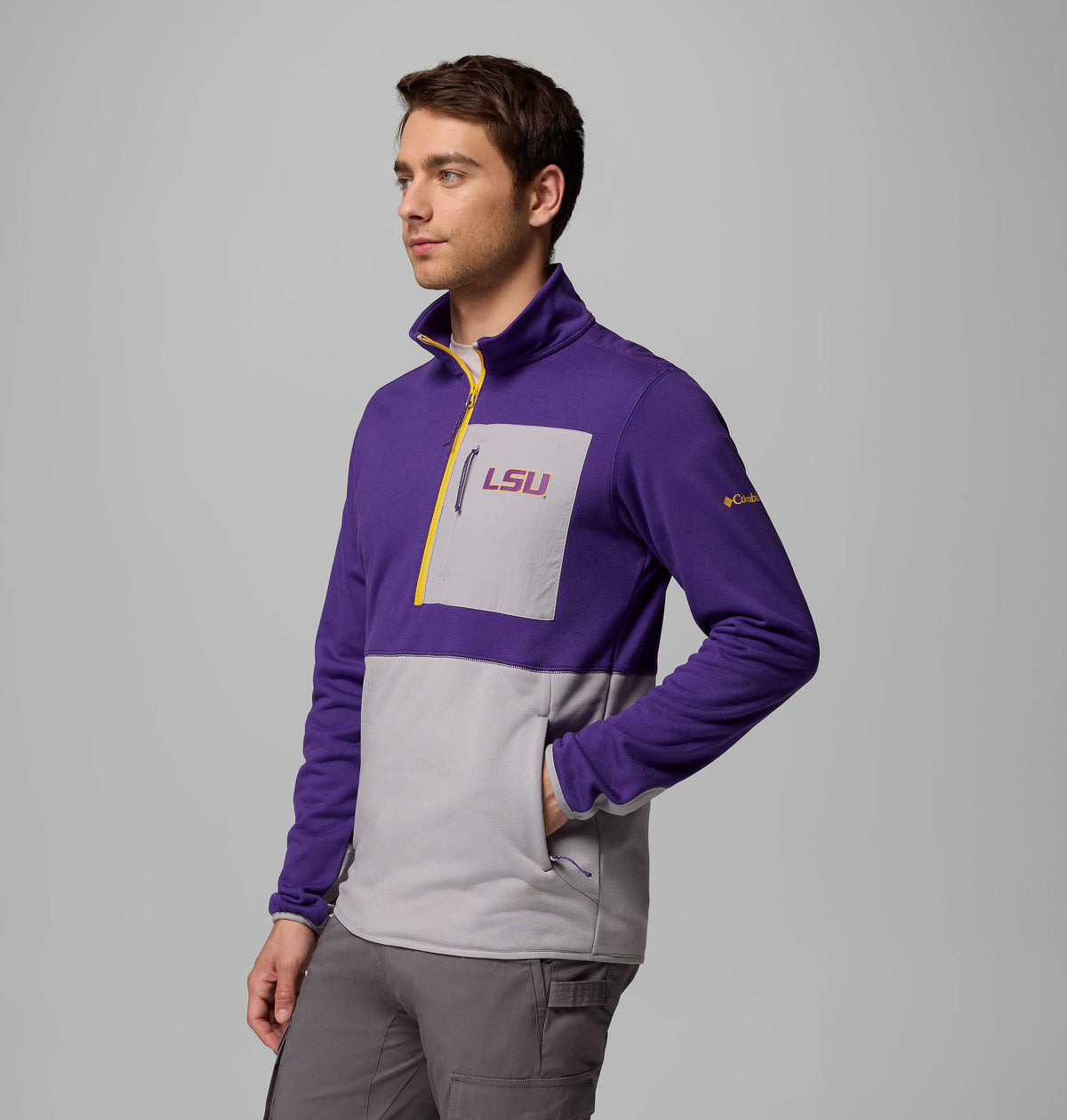 LSU - Vivid Purple, Columbia Grey